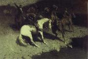 Frederic Remington Fired on Spain oil painting artist